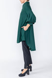 Hunter Green Bell Sleeve & Back Yoke Eyelet Point Jacket