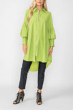 Lime Bell Sleeve & Back Yoke Eyelet Point Jacket