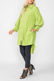 Lime Bell Sleeve & Back Yoke Eyelet Point Jacket