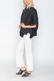 Black Crop Kimono Cardigan