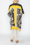 Yellow Floral Placement Pancho