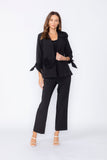 Black Jacket With Knotted Sleeves