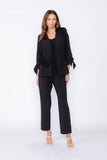 Black Jacket With Knotted Sleeves