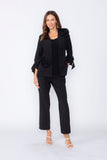 Black Jacket With Knotted Sleeves