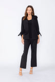 Black Jacket With Knotted Sleeves
