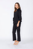 Black Jacket With Knotted Sleeves