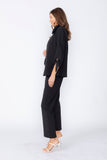 Black Jacket With Knotted Sleeves