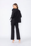 Black Jacket With Knotted Sleeves