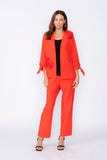 Coral Jacket With Knotted Sleeves
