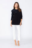Black Top W/ Bow Sleeve Detail