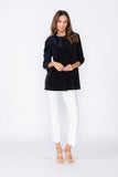 Black Top W/ Bow Sleeve Detail