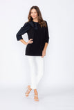 Black Top W/ Bow Sleeve Detail