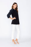 Black Top W/ Bow Sleeve Detail