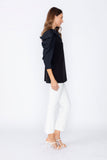 Black Top W/ Bow Sleeve Detail