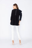 Black Top W/ Bow Sleeve Detail