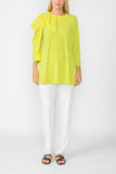 Lime Top W/ Bow Sleeve Detail