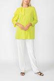 Lime Top W/ Bow Sleeve Detail