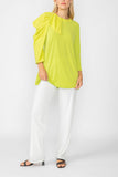 Lime Top W/ Bow Sleeve Detail