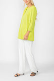 Lime Top W/ Bow Sleeve Detail