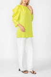 Lime Top W/ Bow Sleeve Detail