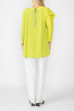 Lime Top W/ Bow Sleeve Detail