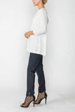 White Top W/ Bow Sleeve Detail