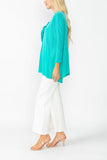 Jade Boat Neck Top W/ Rosette