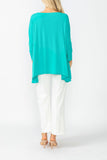 Jade Boat Neck Top W/ Rosette