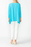 Turquoise Boat Neck Top W/ Rosette