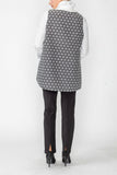 Black and White Dot JQD V-Neck One Button Vest