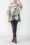 Black Asymmetrical Layered Tunic Top