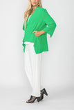 Green Kimono With Side Drape