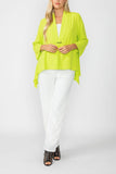 Lime Kimono With Side Drape