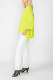 Lime Kimono With Side Drape