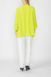 Lime Kimono With Side Drape