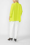 Lime Kimono With Side Drape