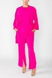 Hot Pink Kimono With Rose Pocket
