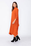 Brick Long Sleeve Bubble Check Dress