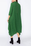 Hunter Green Long Sleeve Bubble Check Dress