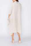 Sand Long Sleeve Bubble Check Dress