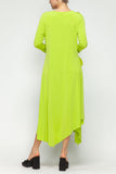 Lime Asymmetrical Hem Dress