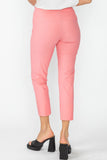 Coral Button Hem Slim Crops