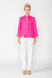 Fuchsia Crinkle Jqd One Button Jacket