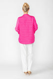 Fuchsia Crinkle Jqd One Button Jacket