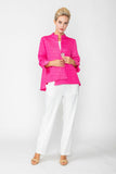 Fuchsia Crinkle Jqd One Button Jacket