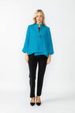 Turquoise Crinkle Jqd One Button Jacket
