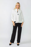 White Crinkle Jqd One Button Jacket