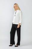 White Crinkle Jqd One Button Jacket