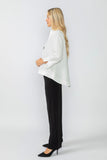 White Crinkle Jqd One Button Jacket