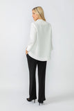 White Crinkle Jqd One Button Jacket